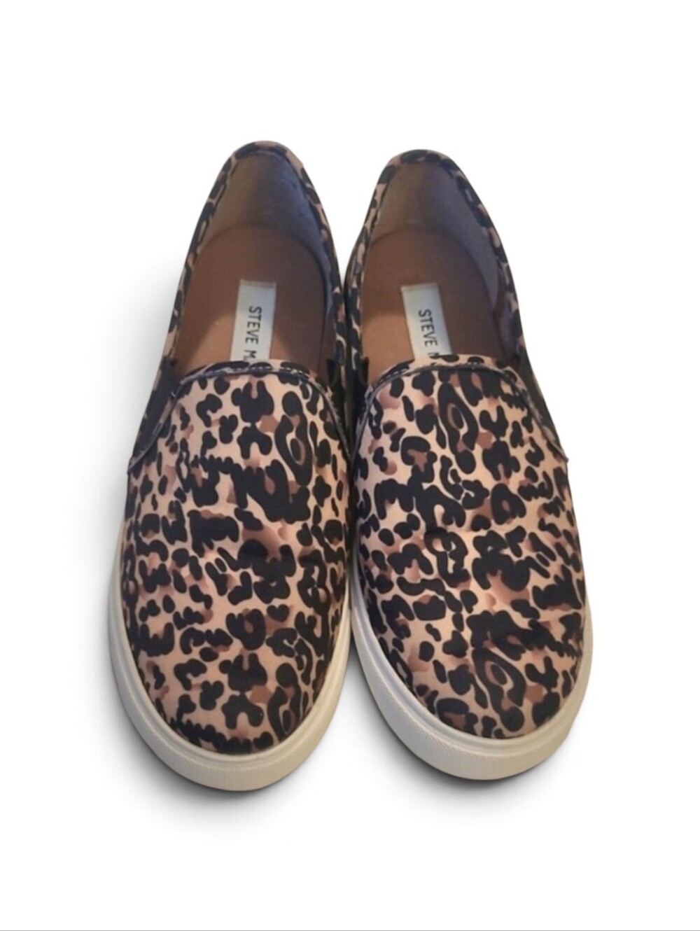 Steve Madden Leopard-Print Slip-On Sneakers - Tan/Black
